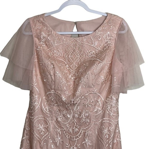 NEW JJs House Dress Bridesmaid Wedding Special Occasions Pearl Pink NWT Size 10 - Picture 2 of 13